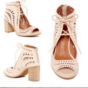 Jeffrey Campbell Cordillo Ankle Tie Sandal - natural 6.5